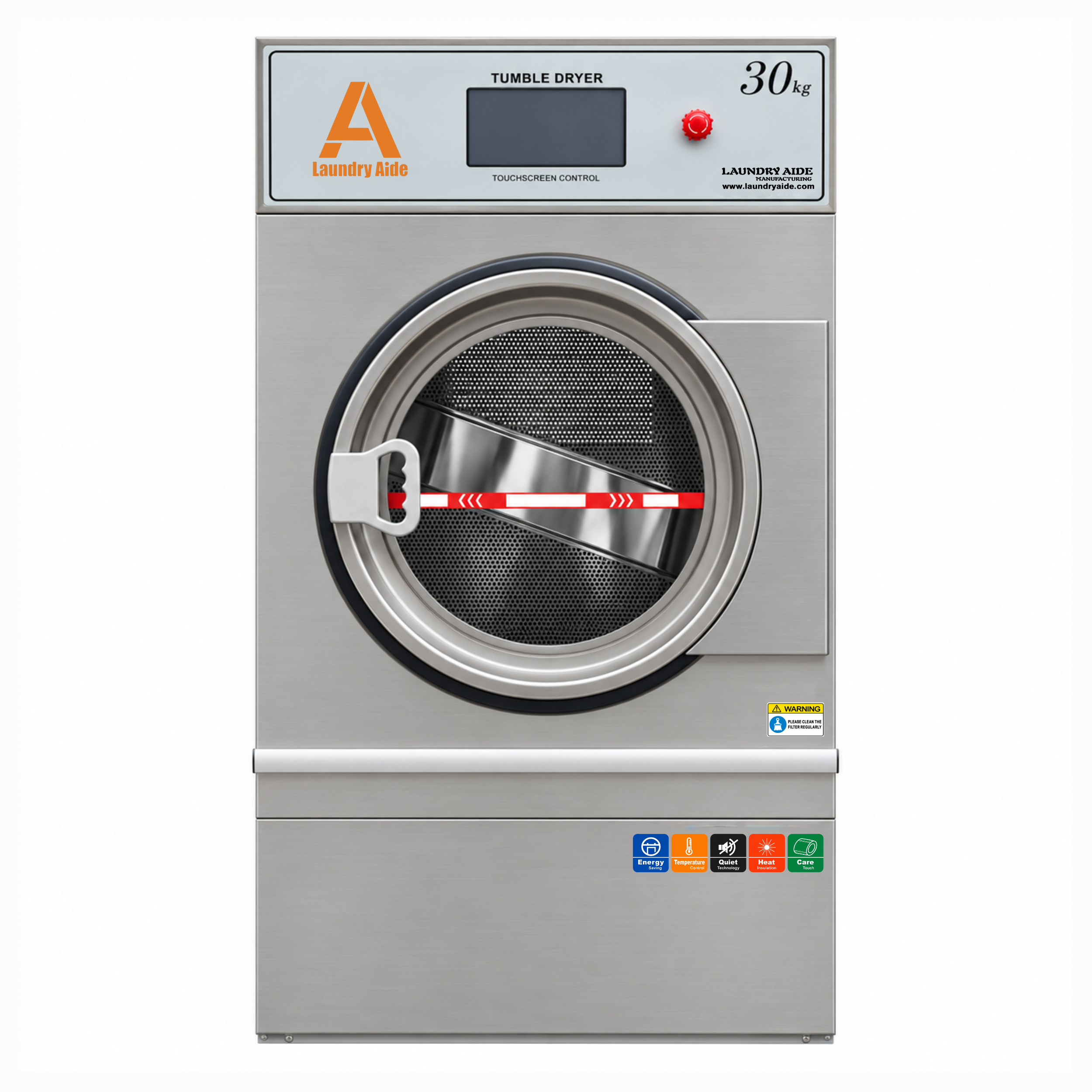 30 kg stainless steel Laundry Aide tumble dryer