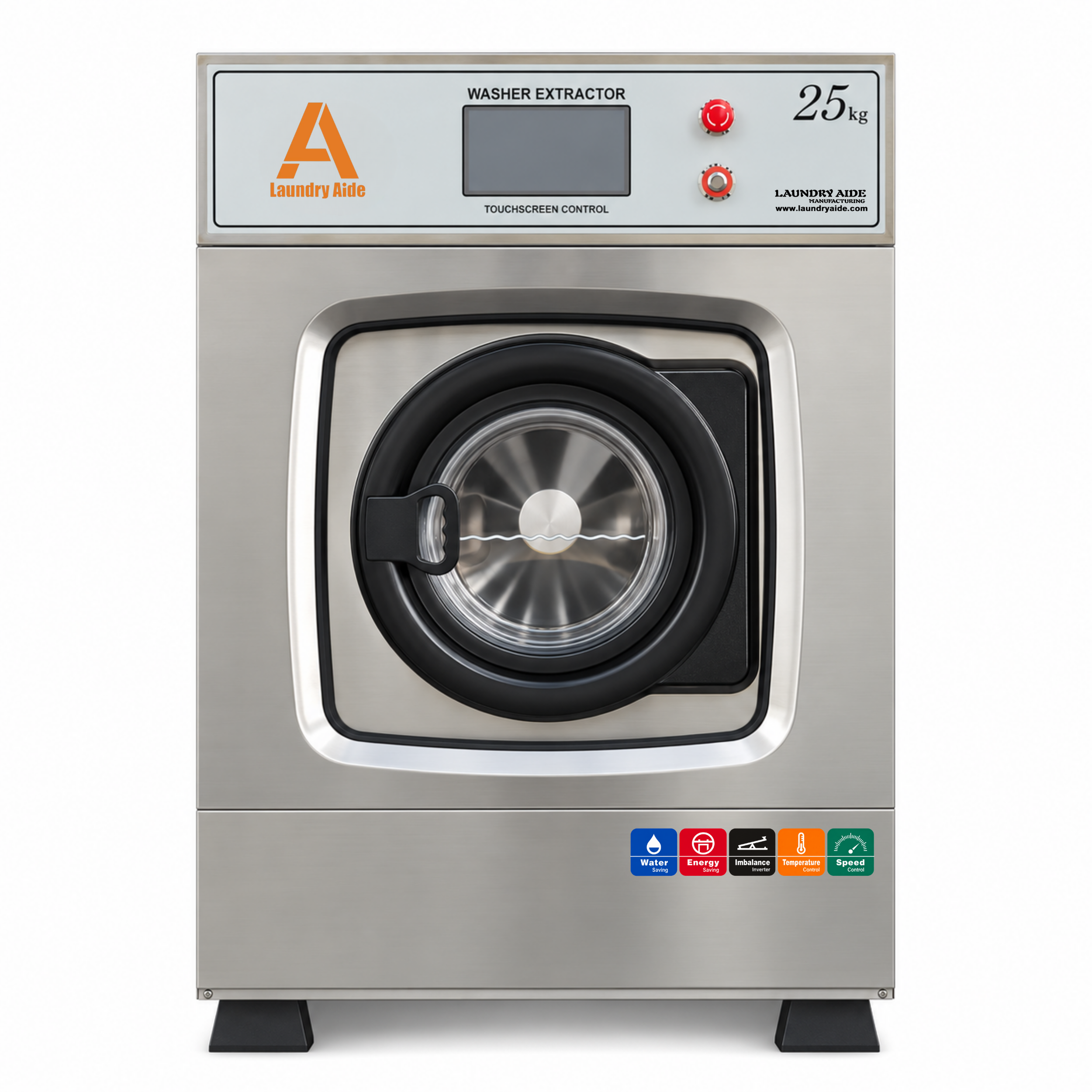 25 kg Laundry Aide washer extractor with touchscreen control
